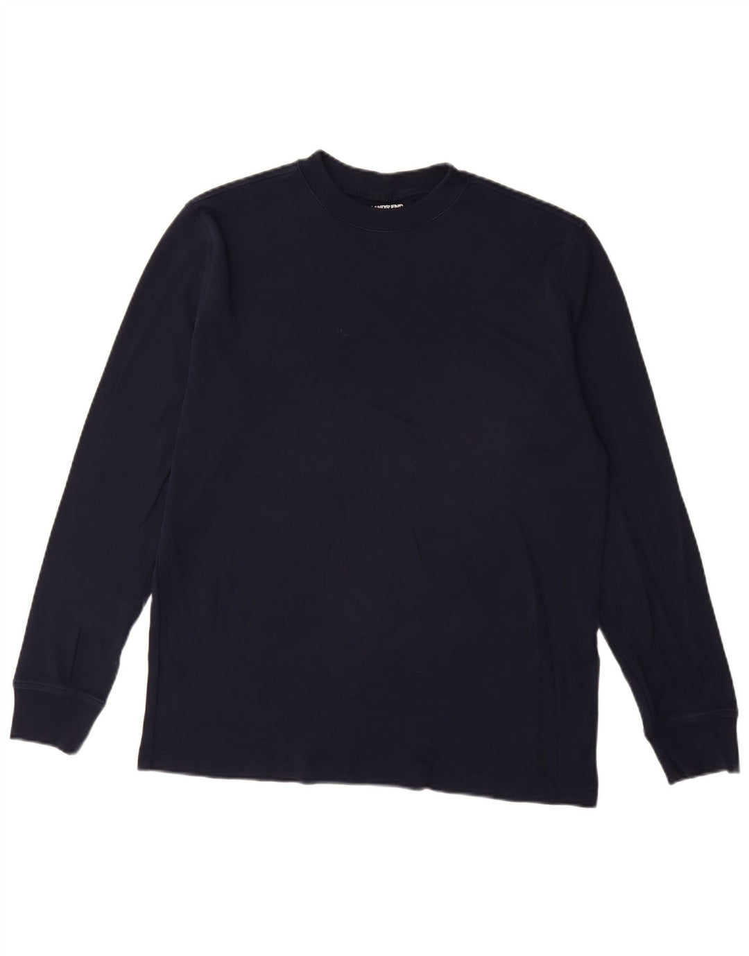 Maglia da uomo a manica lunga Lands End UK 38/40 medio blu navy