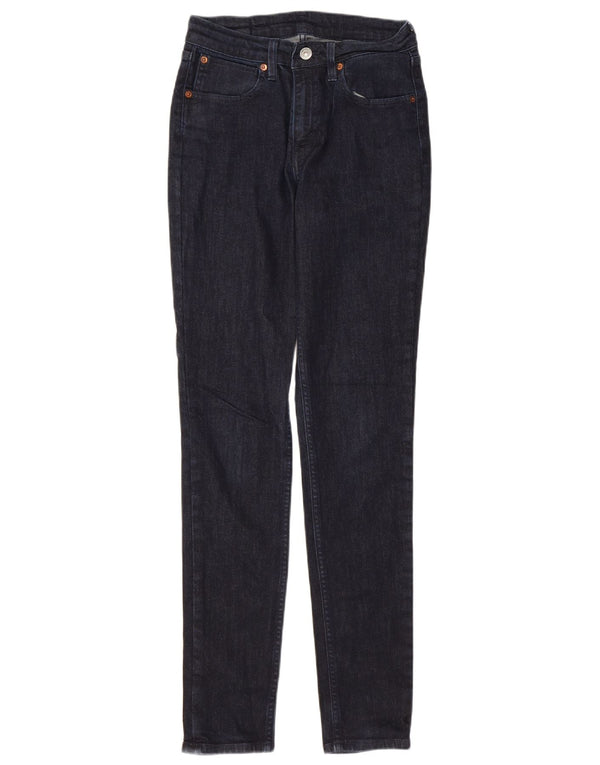 LEVI'S Womens Skinny Jeans W27 L32 Navy Blue Cotton