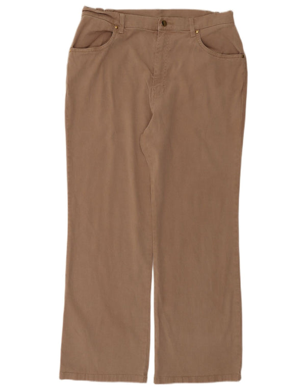 Pantaloni casual dritti da donna Marks & Spencer UK 16 Large W36 L28 Marrone
