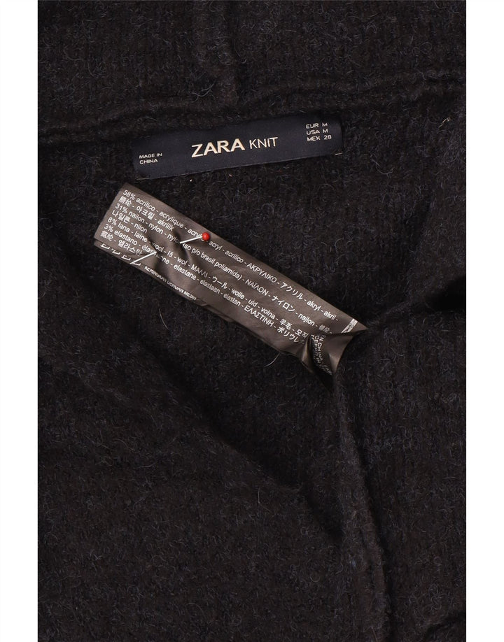 Maglione cardigan con cappuccio oversize da donna Zara UK 14 blu navy medio