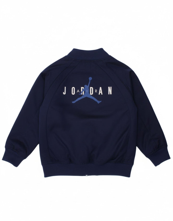 JORDAN Boys Air Graphic Bomber Jacket 4-5 Years Navy Blue Polyester