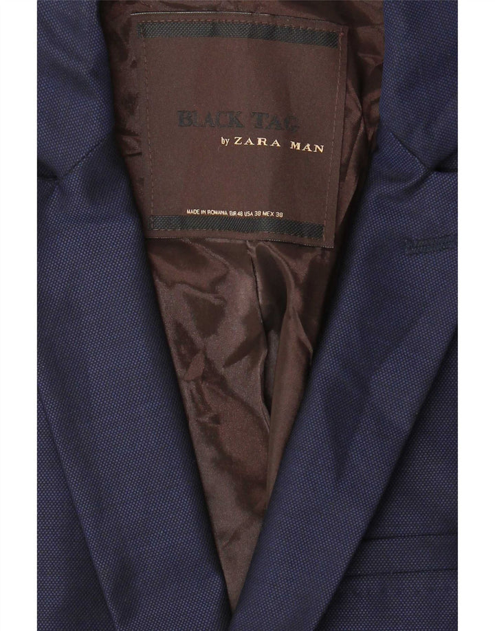 Giacca blazer da uomo a 1 bottone Zara EU 48 blu navy medio