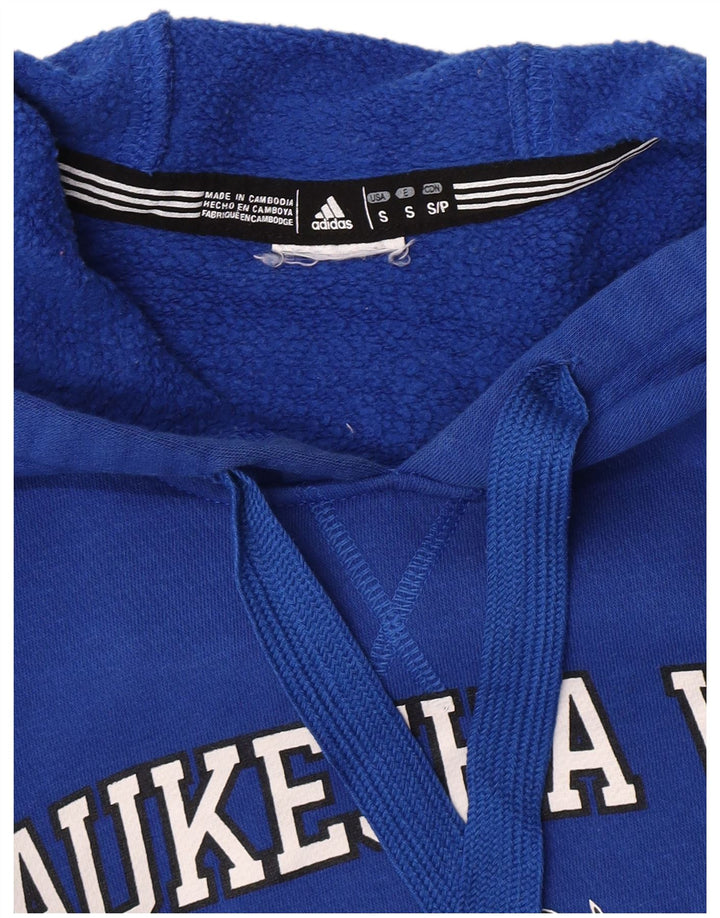 Felpa con cappuccio grafica Adidas Wolverines da uomo piccola blu