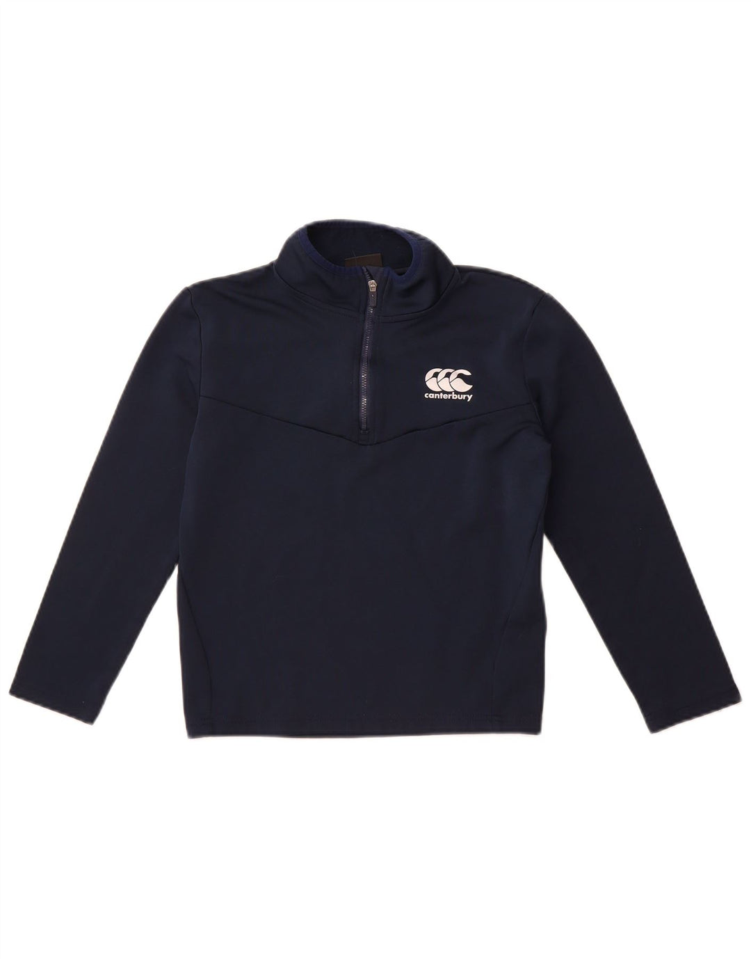 Canterbury Top da tuta pullover con zip e collo per ragazzi 9-10 anni Blu navy