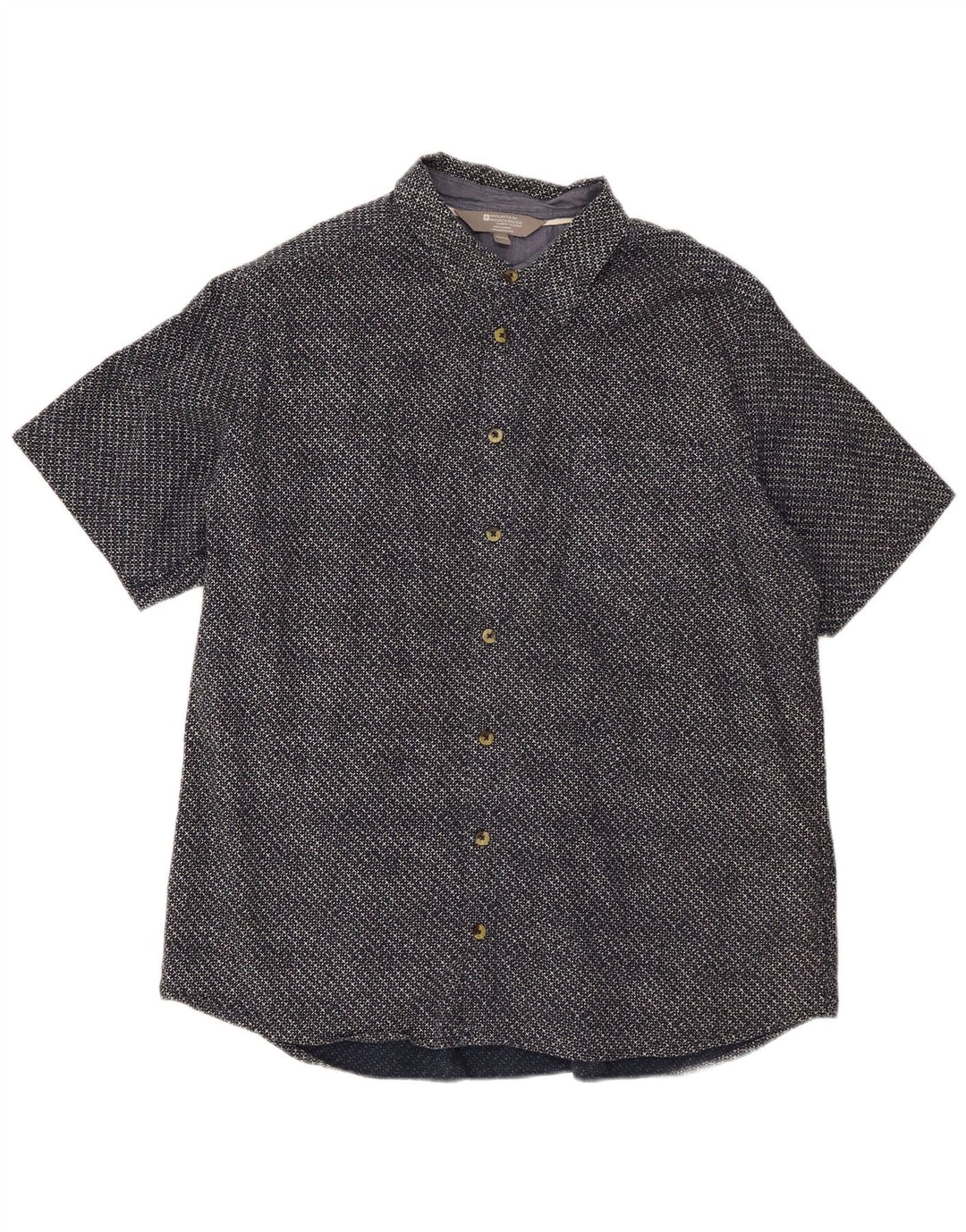 Camicia a maniche corte da uomo Mountain Warehouse 2XL in cotone a quadretti blu navy