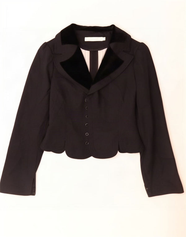 Giacca blazer da donna All Saints UK 12 Lana color block nera media