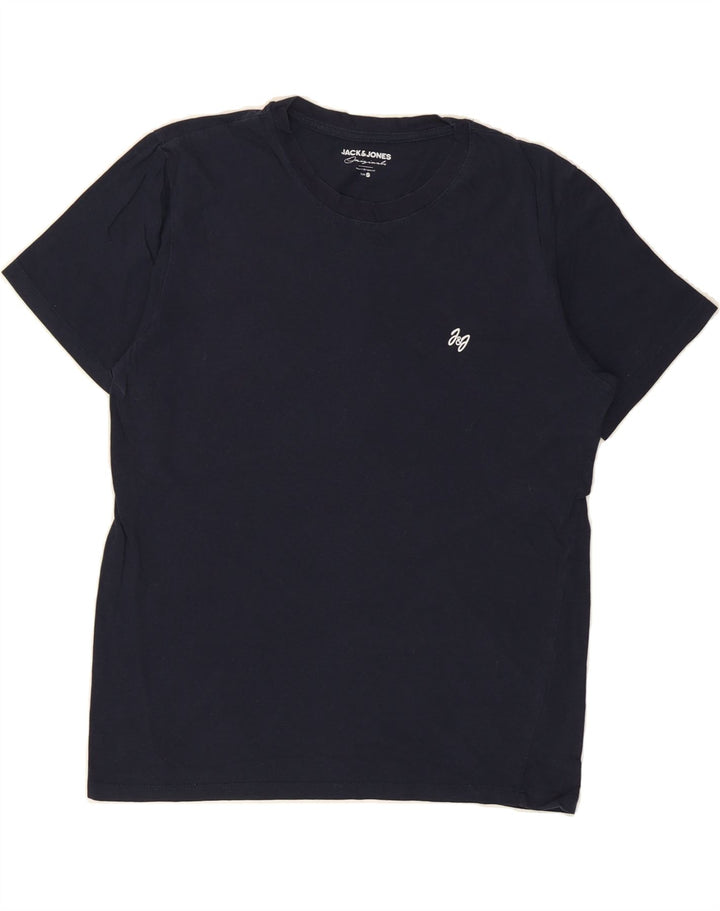 JACK & JONES Mens T-Shirt Top Small Navy Blue Cotton Vintage Jack & Jones and Second-Hand Jack & Jones from Messina Hembry 