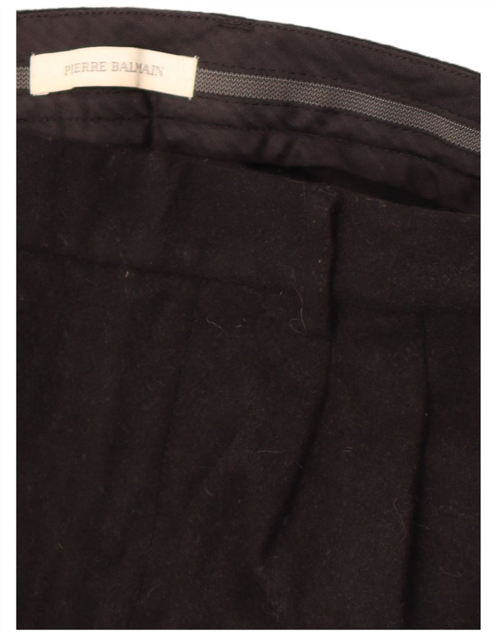 Pantaloni da abito dritti da uomo Pierre Balmain W32 L27 neri classici