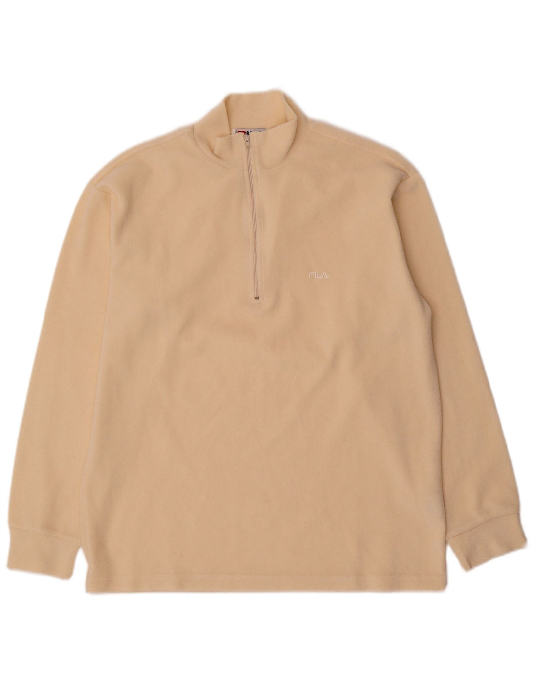 Maglione in pile da uomo Fila con zip e collo IT 50 Poliestere beige medio