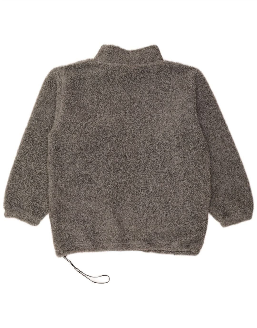 Maglione in pile vintage da uomo grigio medio geometrico