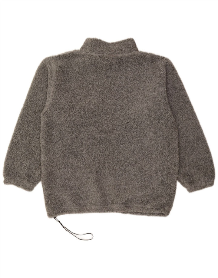 Maglione in pile vintage da uomo grigio medio geometrico