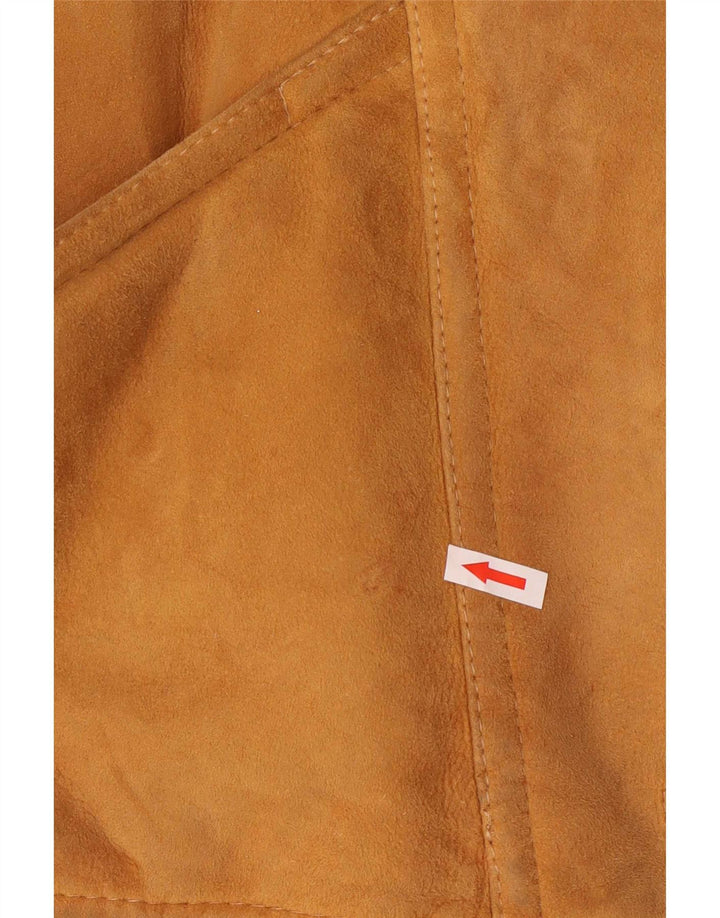 Giubbotto oversize in shearling vintage da donna IT 42 Colorblock marrone medio