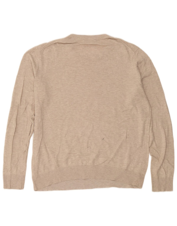 Maglione maglione girocollo da uomo Jack & Jones grande cotone screziato beige