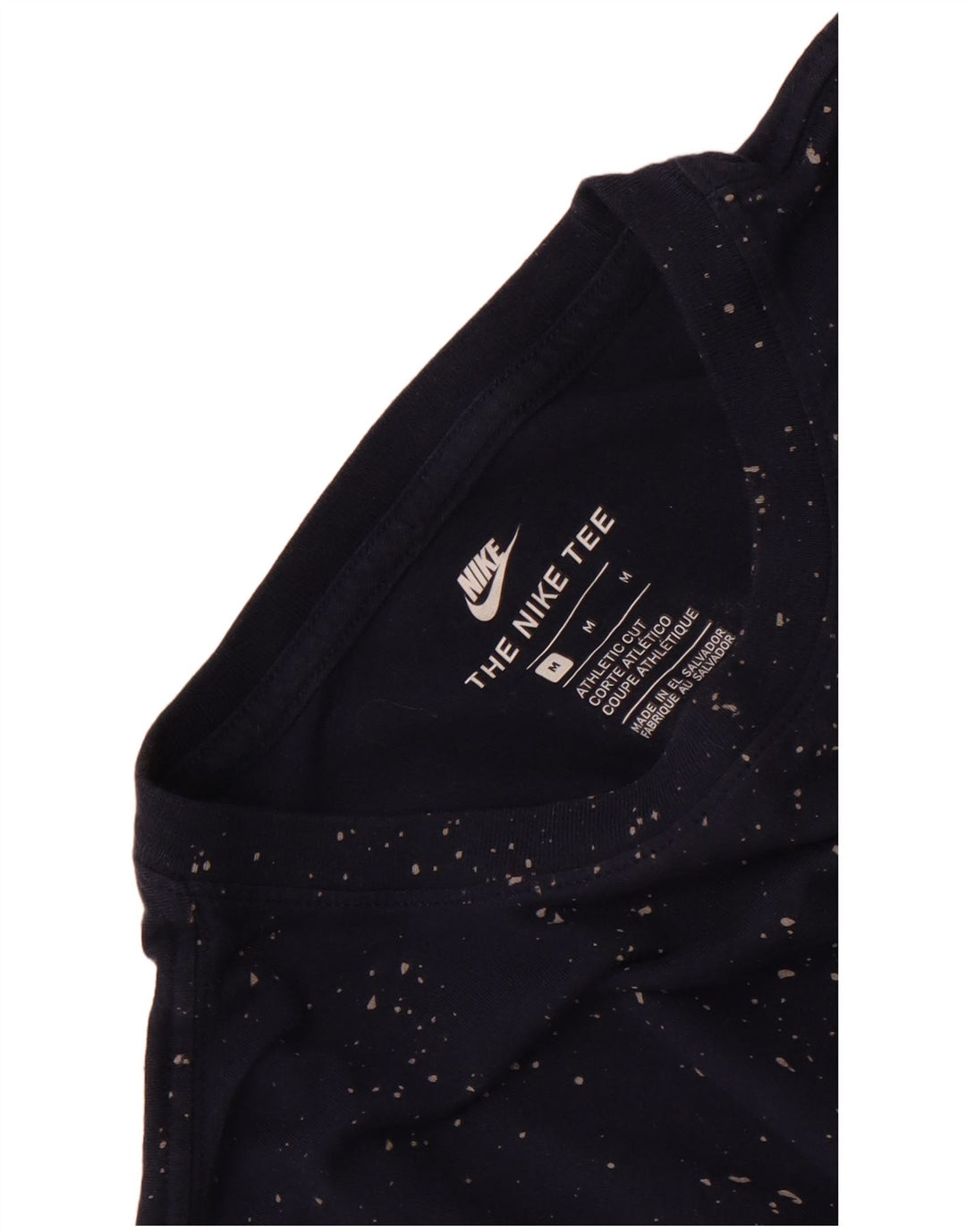 T-shirt grafica Nike da uomo con taglio atletico, media, blu navy screziato