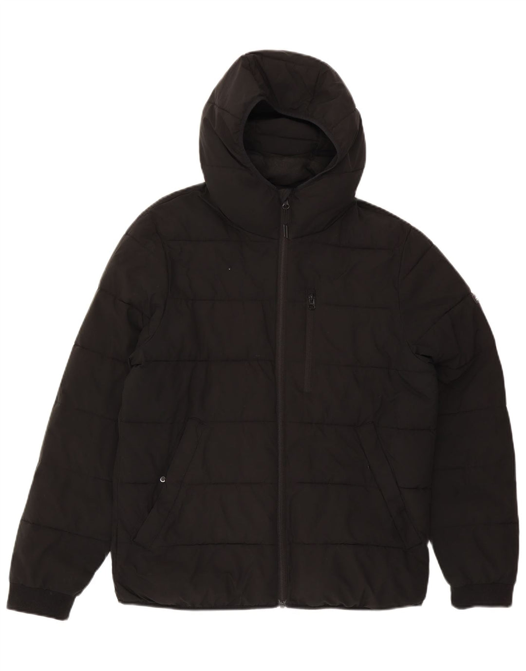 Giacca imbottita con cappuccio da uomo Abercrombie & Fitch UK 38 media nera
