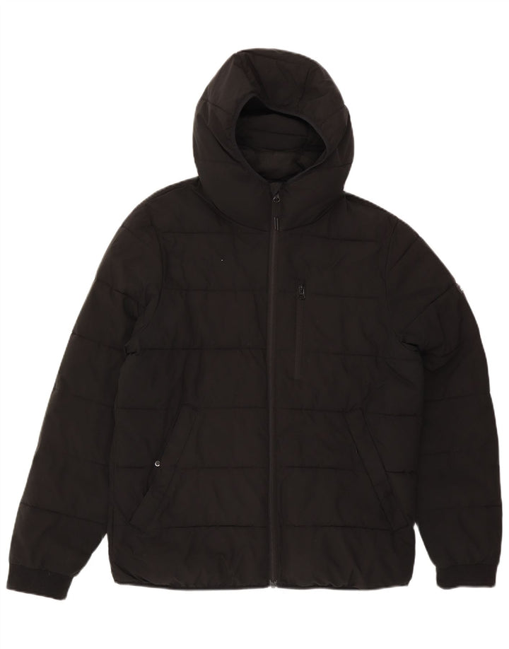 Giacca imbottita con cappuccio da uomo Abercrombie & Fitch UK 38 media nera