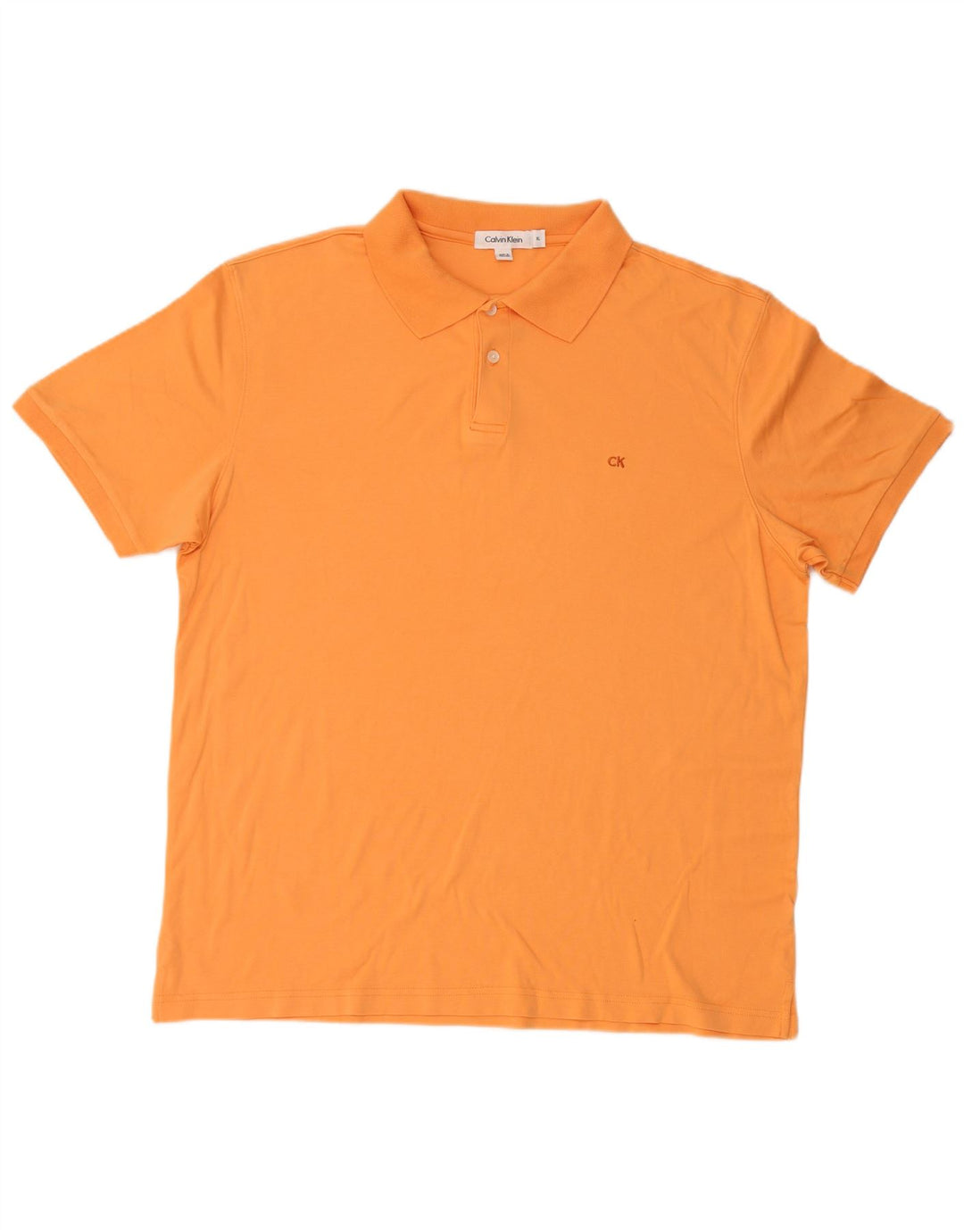 Polo da uomo Calvin Klein XL in cotone arancione