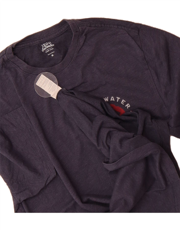 IZOD Mens Graphic T-Shirt Top Medium Grey Cotton Vintage Izod and Second-Hand Izod from Messina Hembry 