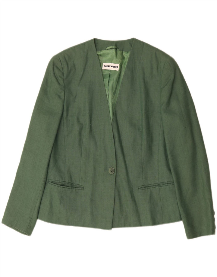 Giacca blazer da donna a 1 bottone Gerry Weber EU 38 Lino verde medio