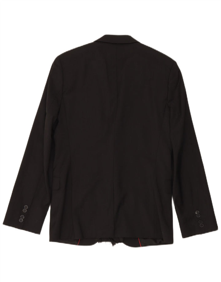 Giacca blazer da uomo a 2 bottoni Hugo Boss EU 46 piccola lana nera
