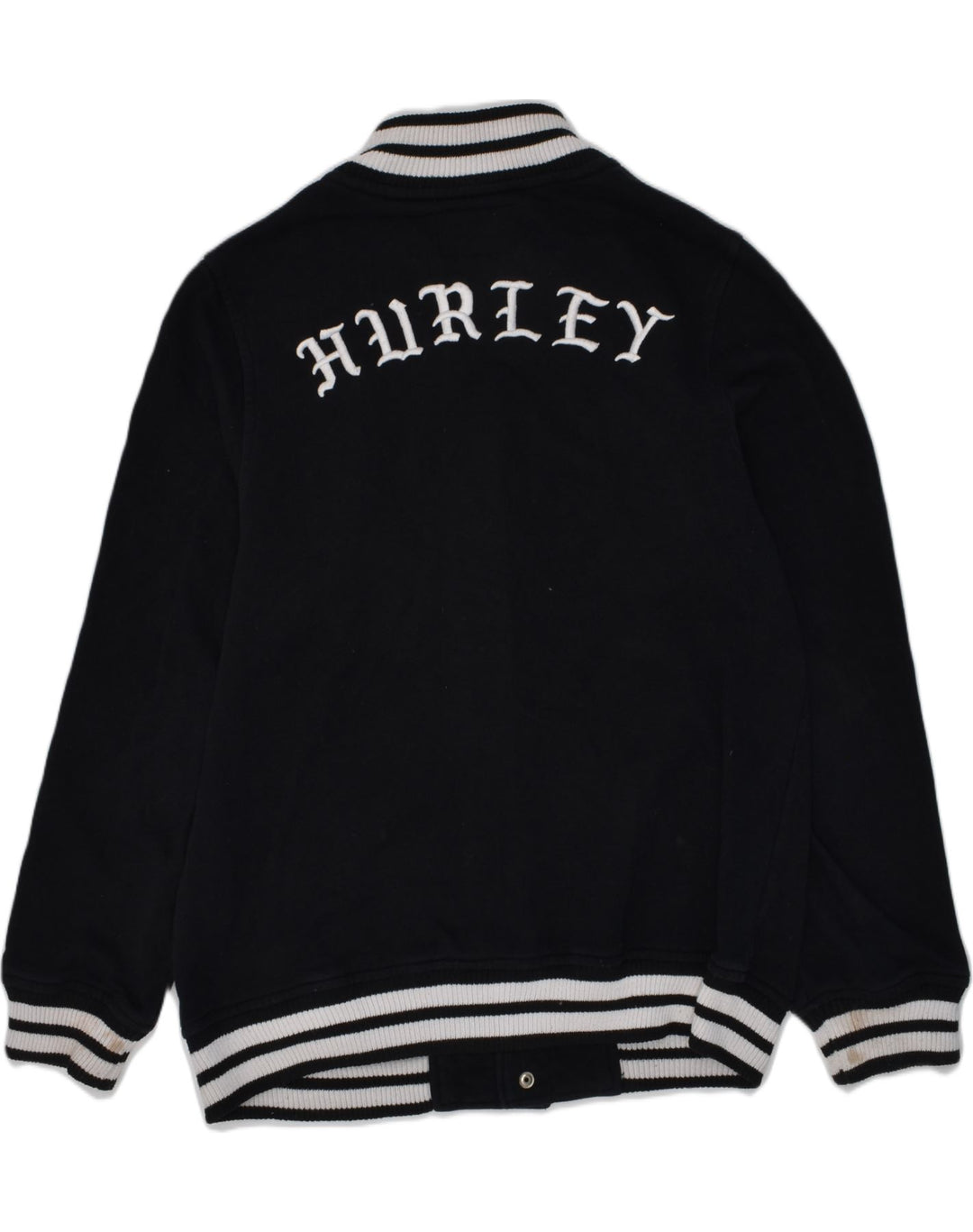 Giacca college grafica per ragazzi HURLEY 11-12 anni grande in cotone nero