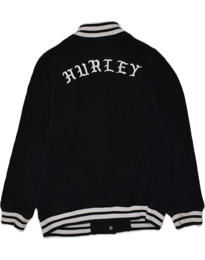 Giacca college grafica per ragazzi HURLEY 11-12 anni grande in cotone nero