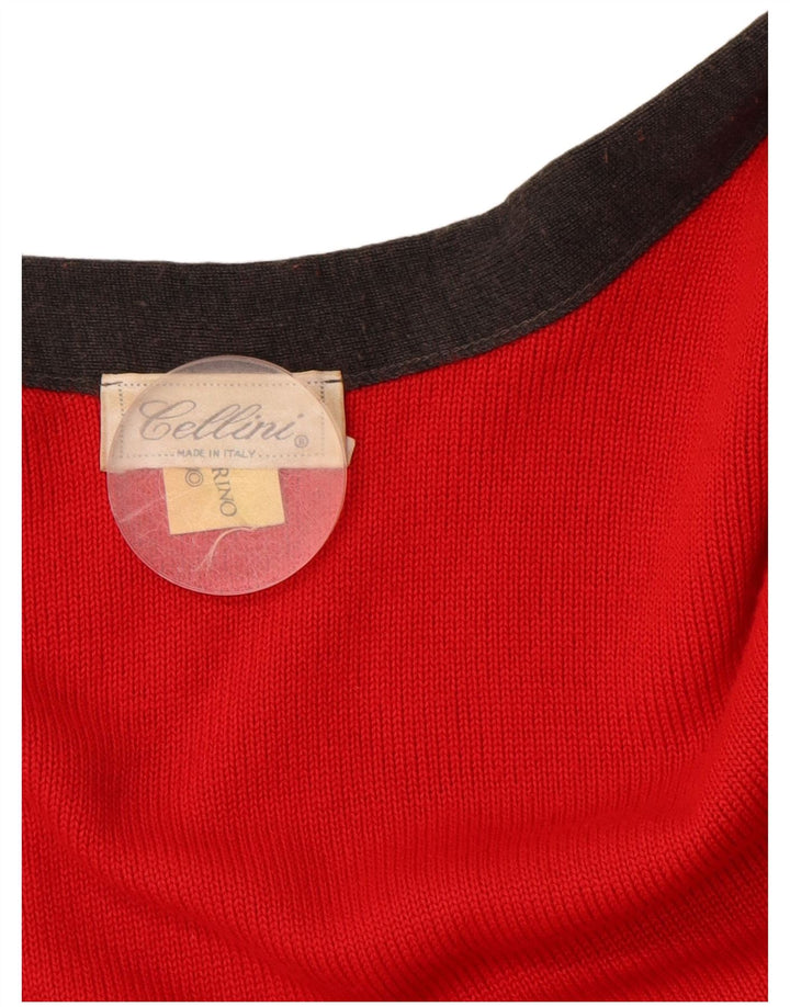 CELLINI Maglione cardigan poncho da donna taglia unica grigio color block