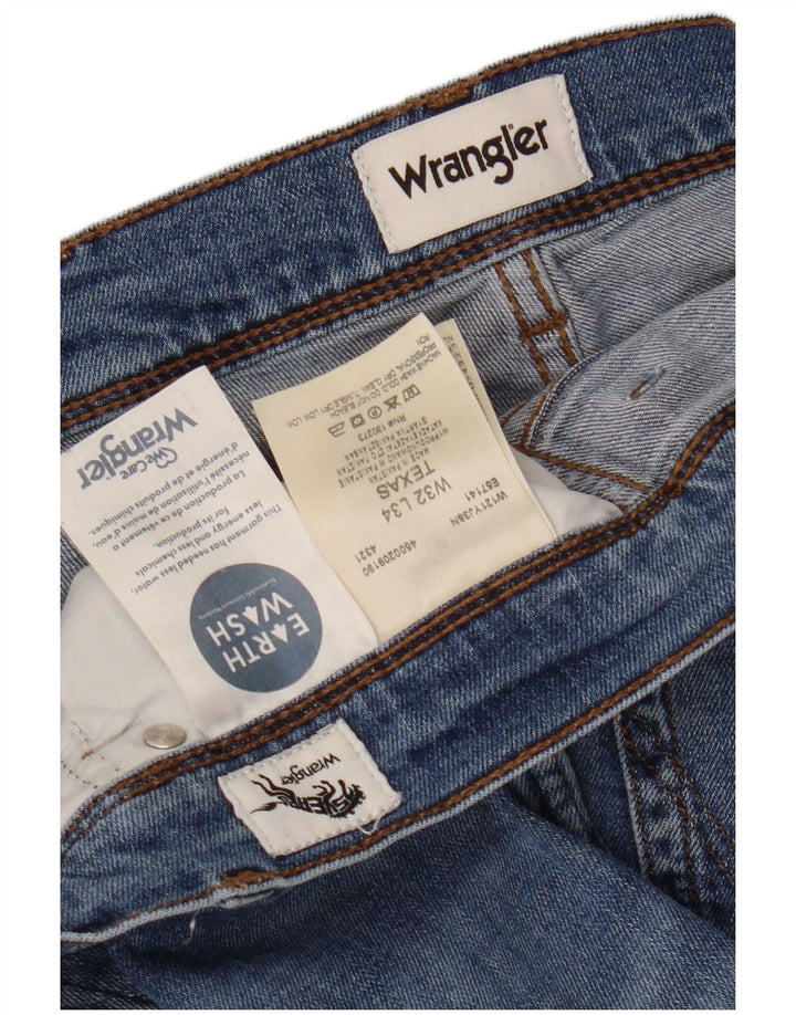 Jeans dritti da uomo Wrangler Texas W32 L31 cotone blu