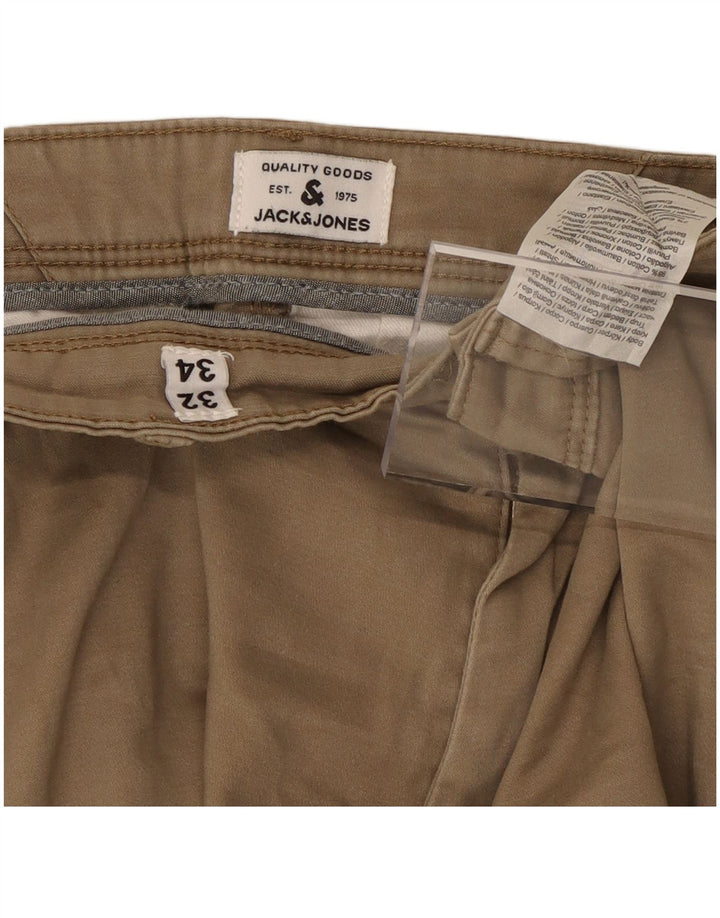 JACK & JONES Pantaloni chino slim da uomo W32 L32 Cotone beige