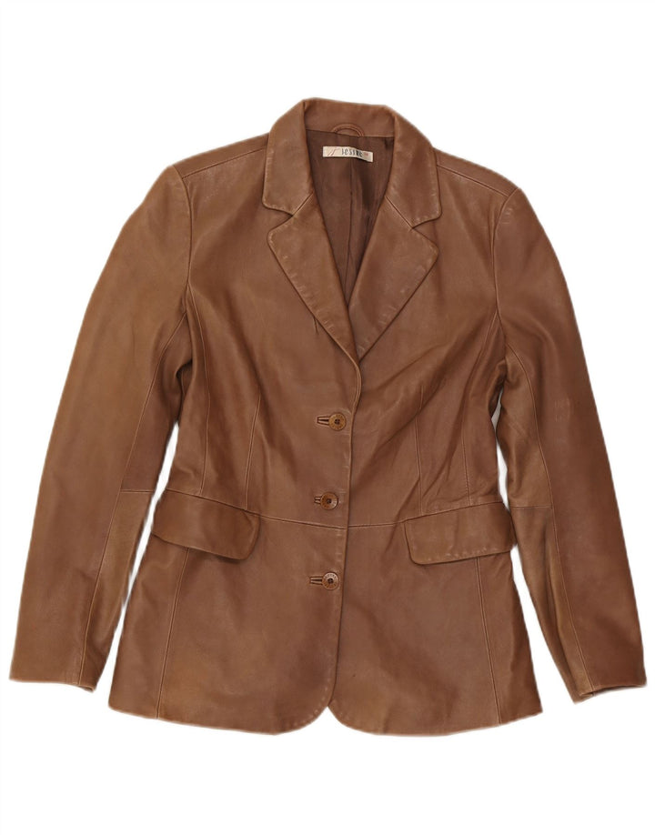 Giacca in pelle da donna Jesire UK 10 piccola marrone