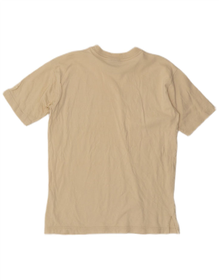 T-shirt grafica da donna Champion Top UK 10 piccola in cotone beige