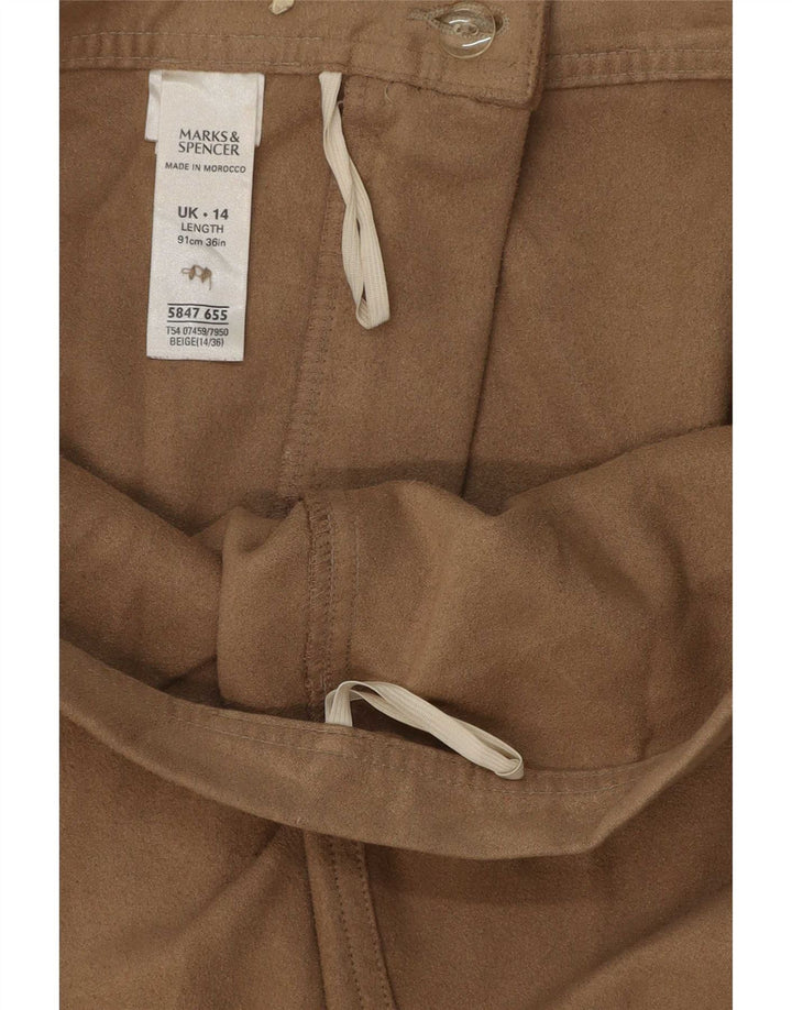 Gonna a tromba da donna Marks & Spencer UK 14 Large W32 Poliestere marrone