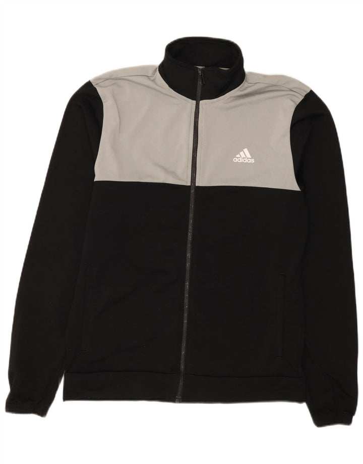 Giacca da tuta da uomo Adidas UK 40/42 Medium Nero Poliestere