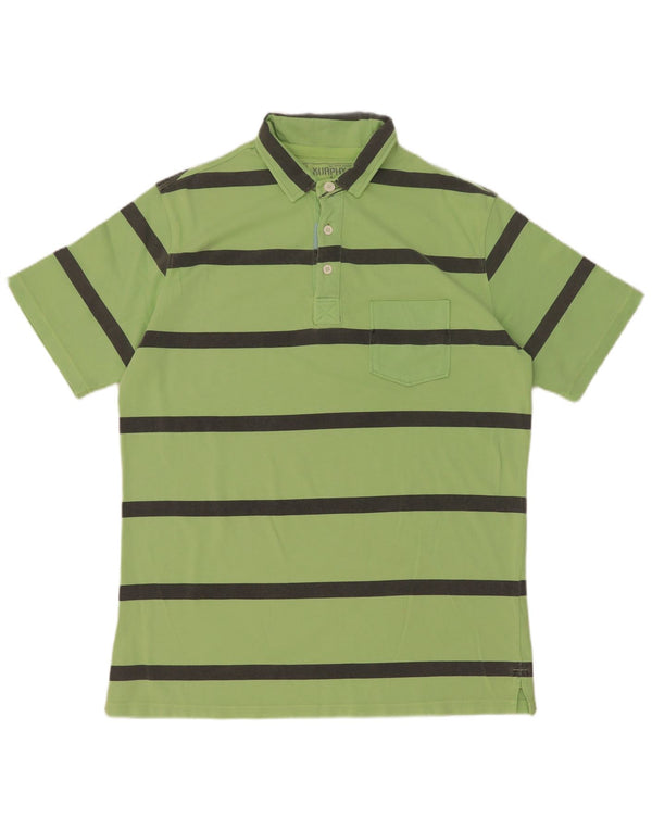 Polo da uomo Murphy & Nye XL in cotone a righe verdi