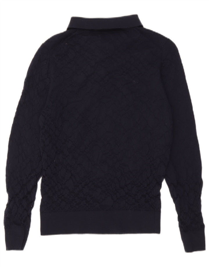 Massimo Dutti Maglione da uomo con collo alto in lana media blu navy