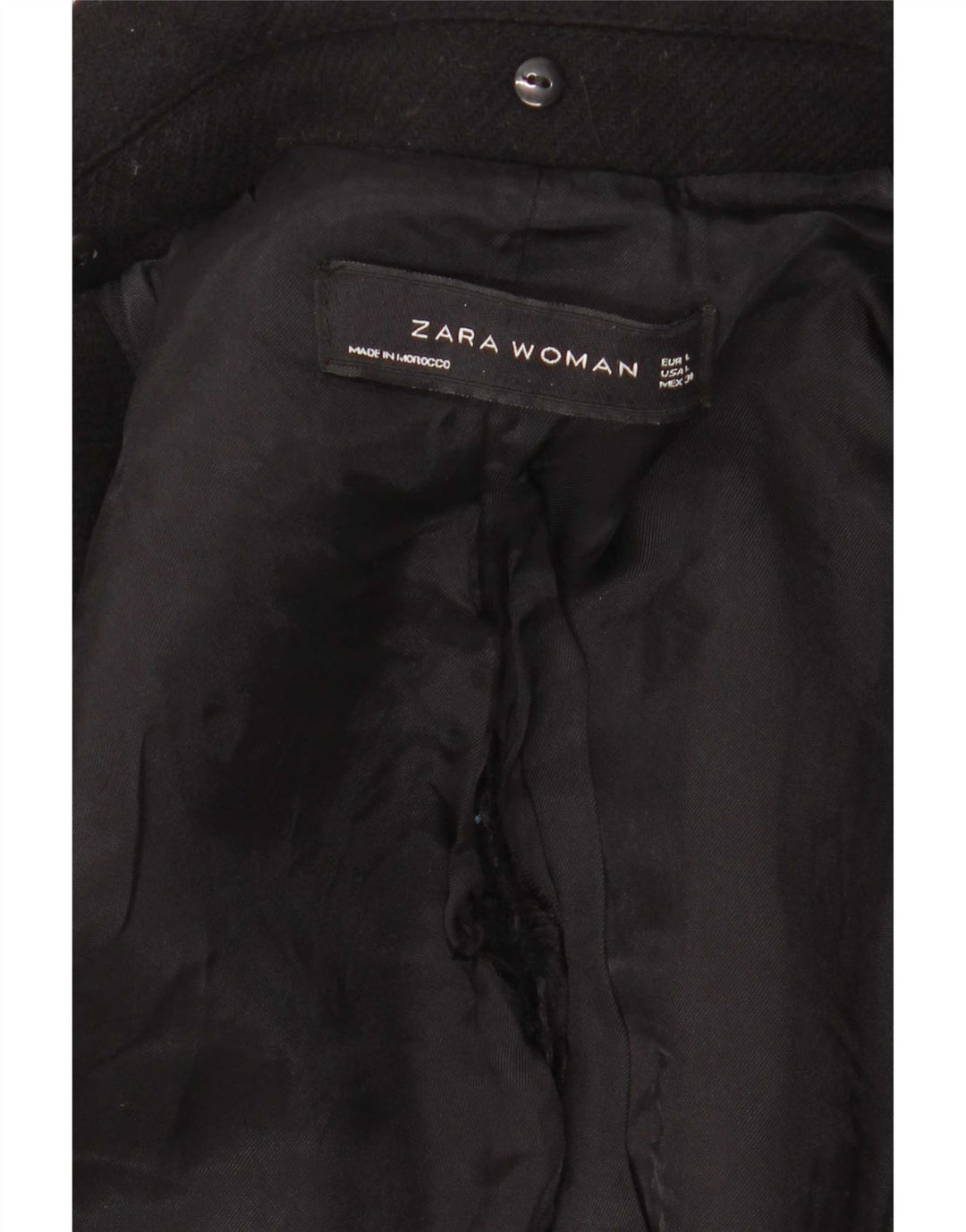 Cappotto Zara da donna UK 14 grande nero