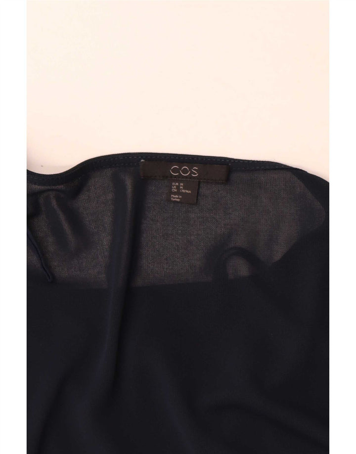 Abito a tunica oversize da donna con maniche a 3/4 Cos UK 14 Acetato medio blu navy