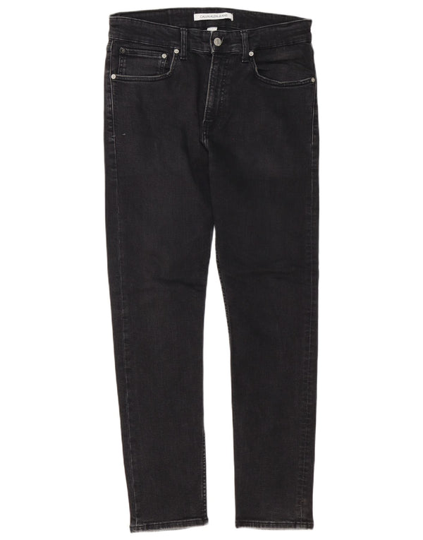 Jeans slim da uomo Calvin Klein W32 L30 cotone nero