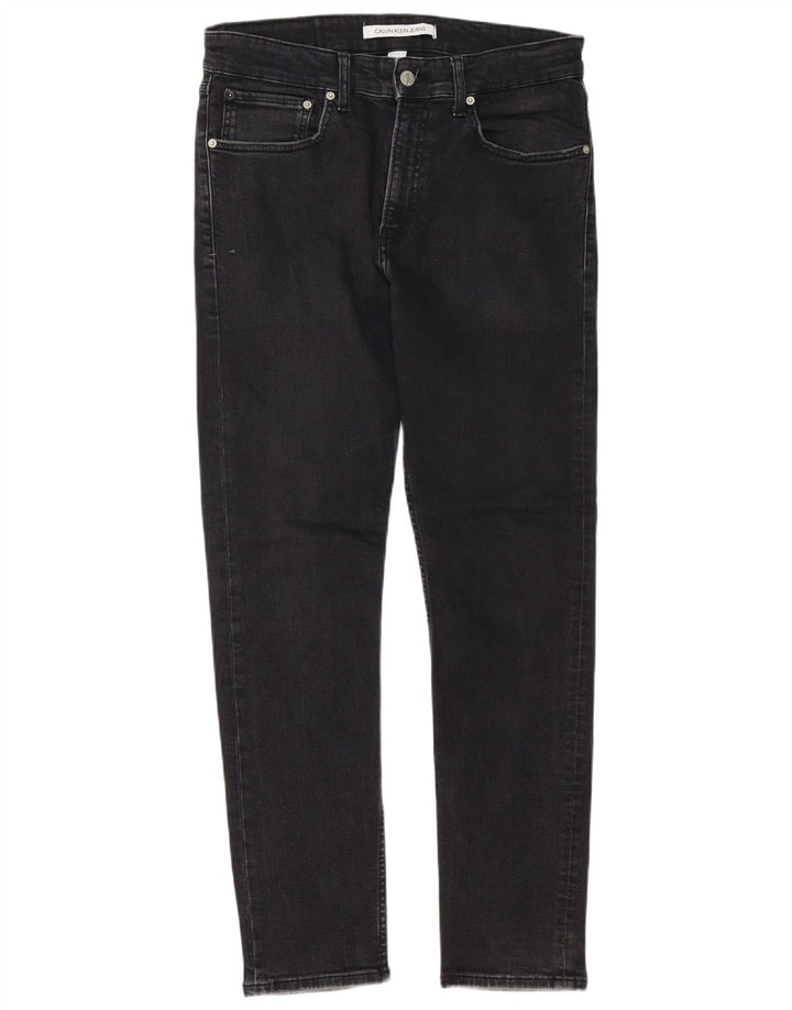 Jeans slim da uomo Calvin Klein W32 L30 cotone nero