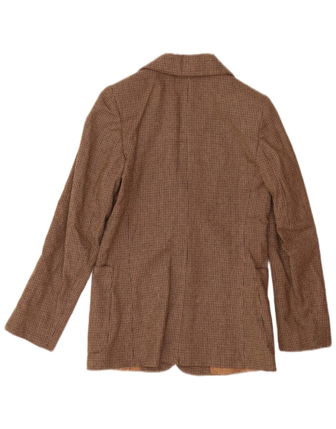 Giacca blazer vintage da donna a 2 bottoni IT 42 pied de poule marrone medio