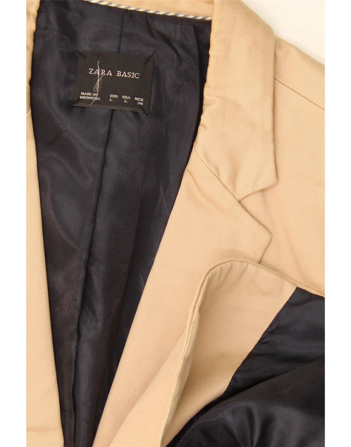 Giacca blazer a 1 bottone da donna Zara UK 16 grande beige