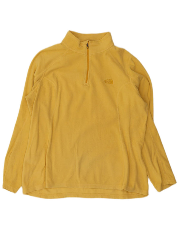 Maglione in pile da donna con collo e zip The North Face UK 18 XL Poliestere giallo