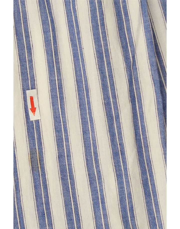 Camicia vintage da uomo XL in cotone a righe blu
