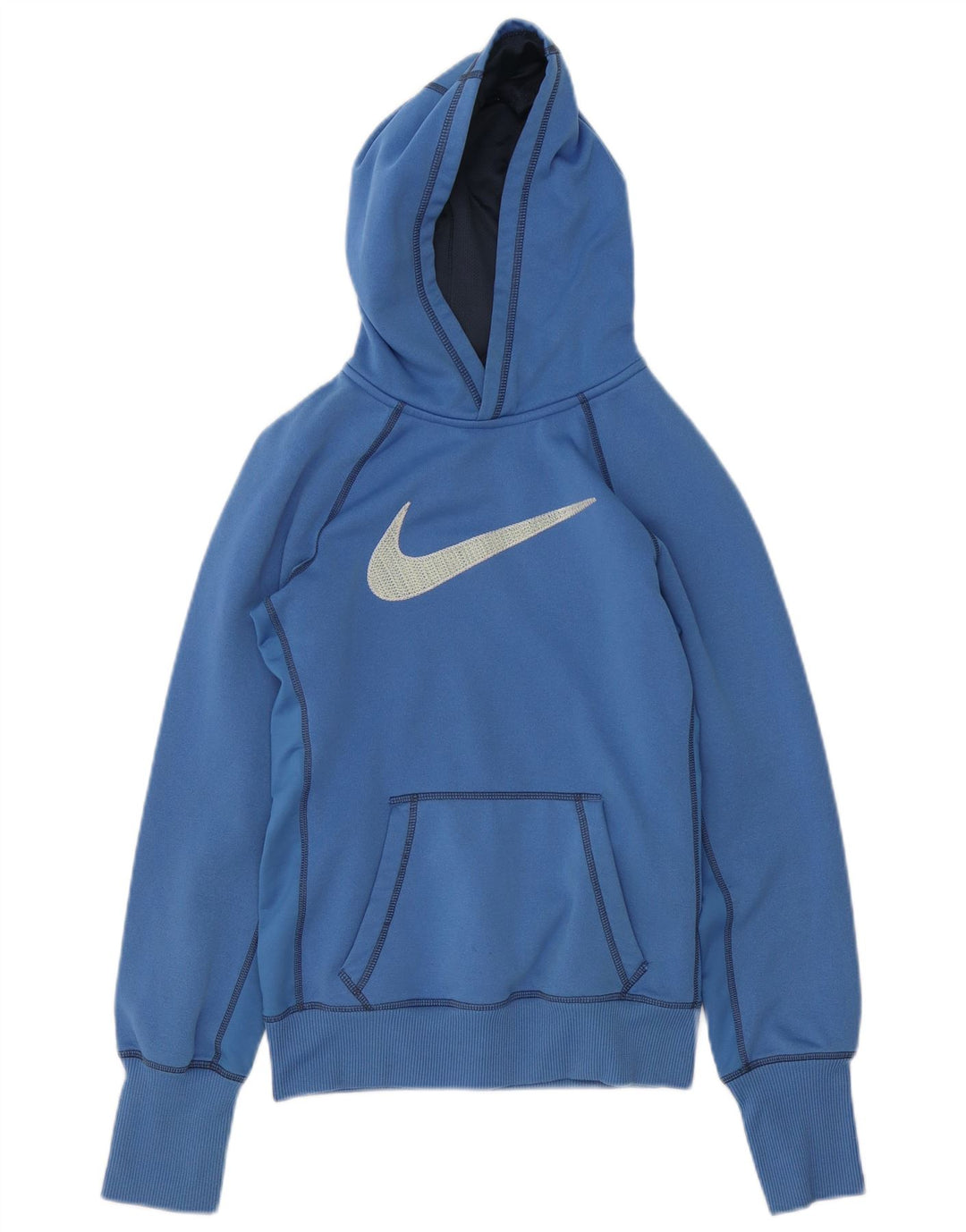 Felpa con cappuccio grafica da donna Nike UK 10 Small blu poliestere