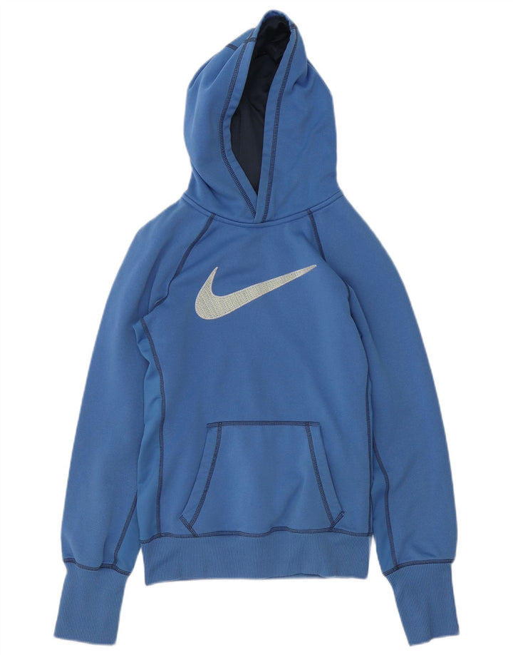 Felpa con cappuccio grafica da donna Nike UK 10 Small blu poliestere