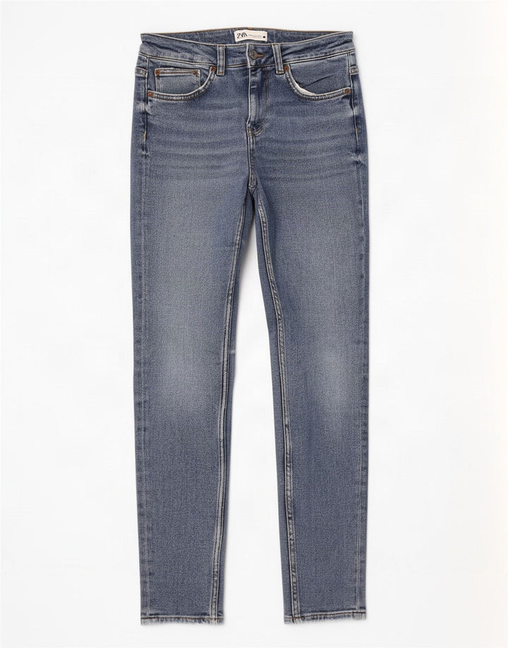 Jeans slim da donna Zara EU 40 medio W30 L28 cotone blu
