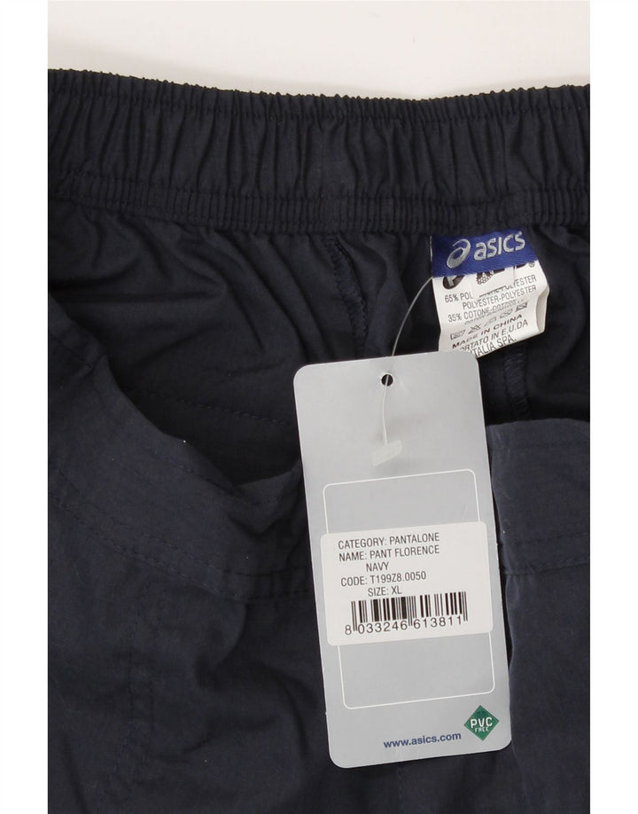 Pantaloni da tuta cargo da donna Asics UK 18 XL poliestere blu navy