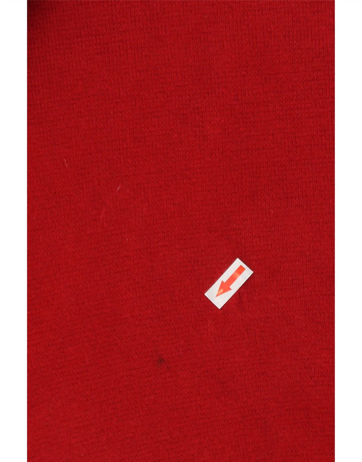 Barbour Uomo Maglione con zip Collo Maglione grande in cotone bordeaux