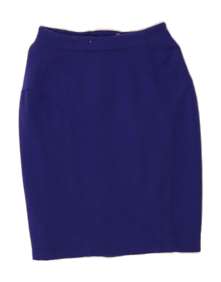 VINTAGE Womens Pencil Skirt W26 Small  Blue Vintage Vintage and Second-Hand Vintage from Messina Hembry 