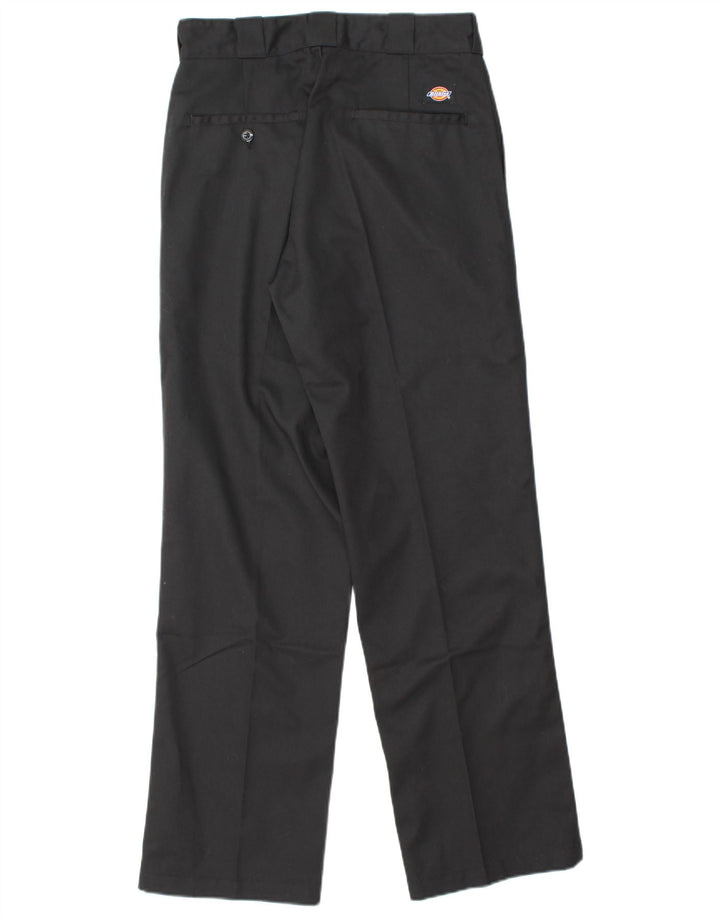 DICKIES Pantaloni chino dritti da uomo 874 dalla vestibilità originale W31 L32 cotone nero